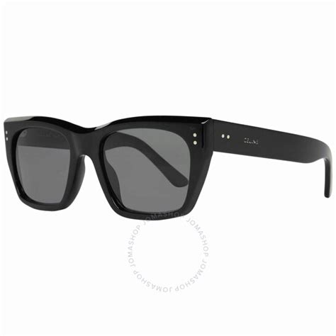 celine 40082|Celine Polarized Smoke Rectangular Sunglasses CL40082I 01D 53.